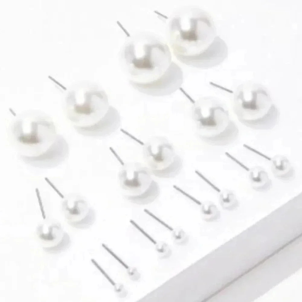 Faux‎ Pearl Stud Earring Set JM16